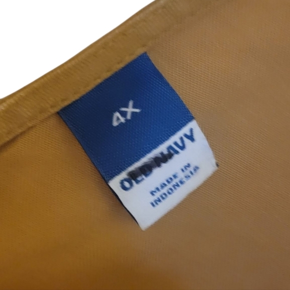 Old Navy Elegant Mustard Yellow Flare Leg Jumpsuit NWOT Size 4X - Picture 5 of 6